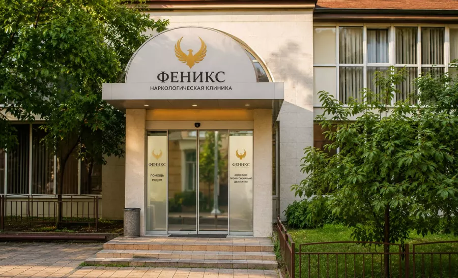 Вход в наркологическую клинику «Феникс» в Новохопёрске